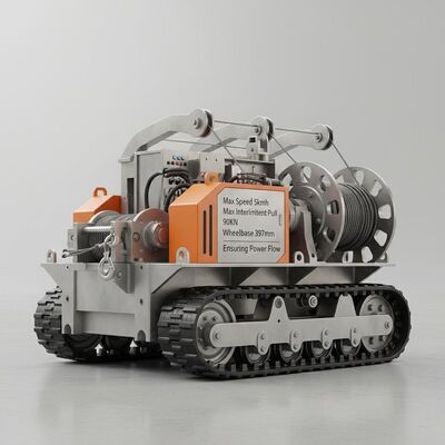 السرعة القصوى 5 كيلومترات في الساعة معدات خطوط النقل مجهزة بـ 90 كيلو نطرة متقطعة و 397 ملم من بين العجلات تضمن تدفق الطاقة