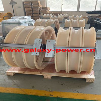 قطر 660x100mm أداة خط نقل كتلة التوتير ذات ثلاث عجلات