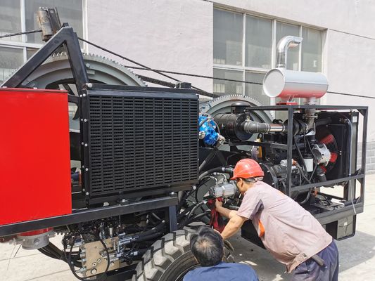 97kw 2x40kN الموتر الهيدروليكي الكابلات العلوية مع نظام الفرامل الهوائية
