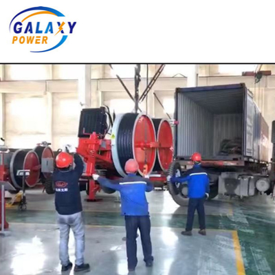 2.6 كم / ساعة معدات التوتير الهيدروليكية 35KN آلة سحب الكابلات Teniosner Puller